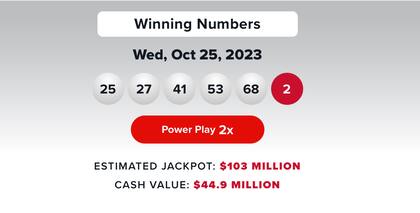 Los resultados de la lotería Powerball del 25 de octubre