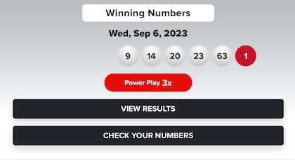 Los resultados de la lotería Powerball del 6 de septiembre