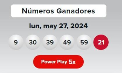 Los resultados de la lotería Powerball del lunes 27 de mayo