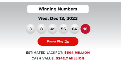 Los resultados de Powerball del 13 de diciembre