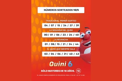 Los resultados del Quini 6