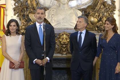 Los reyes de España, junto a Mauricio Macri y Juliana Awada en la Casa Rosada