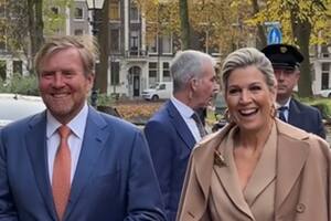 Los reyes de los Países Bajos participaron de una actividad en la ciudad de Utrecht y sus looks no pasaron inadvertidos (Foto: Captura de video / Instagram @eo_blauwbloed)