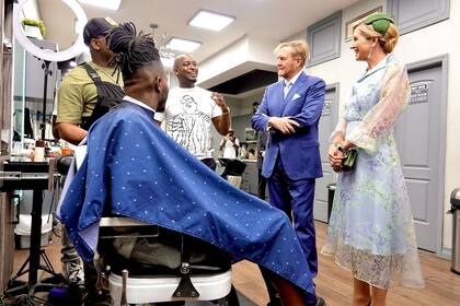 Los reyes visitaron a diferentes emprendedores inmigrantes de colonias neerlandesas del caribe