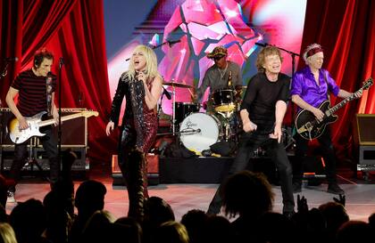 Los Rolling Stones presentaron el jueves 19 de octubre su nuevo disco, Hackney Diamonds, en Nueva York, junto con lady Gaga y para una audiencia exclusiva de 500 invitados
(Kevin Mazur/Getty Images for RS)