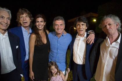 Los Rolling Stones visitaron al presidente Mauricio Macri y a su mujer, Juliana Awada