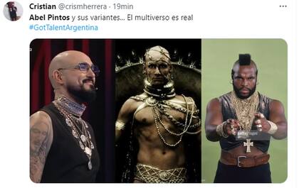 Los s compararon a Abel Pintos con Mister T y con un personaje de la película 300
