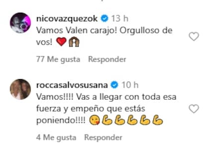Los saludos de Nicolás Vázquez y Susana Roccasalvo a Valentín Yankelevich