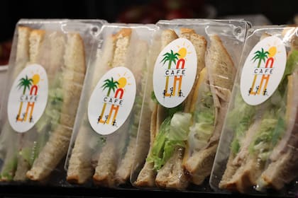 Los sanguches nutritivos presentados como ejemplo en la conferencia de prensa brindada por Gavin Newsom