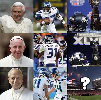 Los Seahawks han llegado al Super Bowl las últimas dos ocasiones que se nombró a un nuevo Papa (X/@NFLMemes)