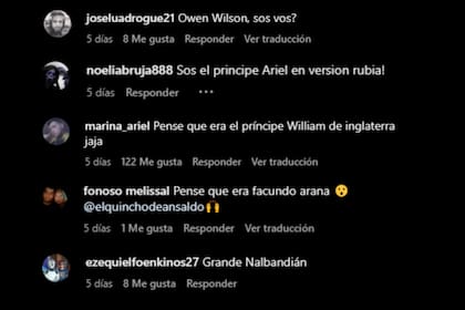 Los seguidores de Ariel lo compararon con diversas figuras (Captura Instagram)