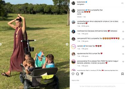 Los seguidores de Calu Rivero saludaron a Tao por sus dos años (Foto: Instagram @lacalurivero)