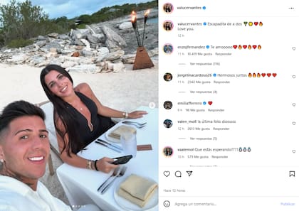 Los seguidores de la pareja no dudaron en preguntar sobre una posible propuesta de casamiento (Instagram @valucervantes)