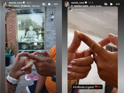 Los seguidores de Wanda Nara replicaron su foto con L-Gante