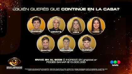 Los siete nominados que quedaron en la placa: este lunes, uno de ellos se va de la casa de Gran Hermano