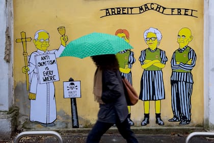 Los Simpson contra el antisemitismo, según un mural de Palombo de este año