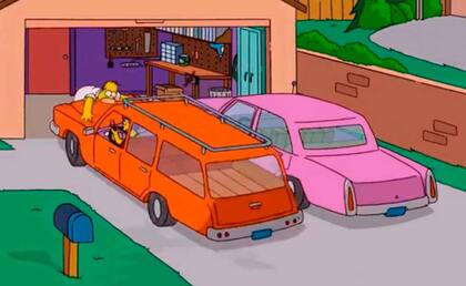 Los Simpson, de clase media-baja, podían tener dos autos en su casa