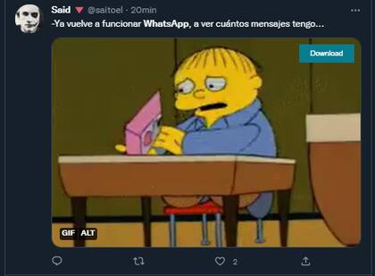 Los Simpson, infaltables en los memes por la caída de WhatsApp