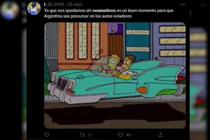 Los Simpson no faltaron en los memes (Captura Twitter @l34nr)