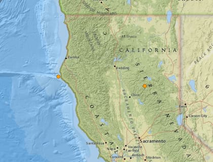Los sismos más fuerte de las últimas horas en territorio continental de Estados Unidos ocurrió en California