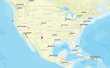 Los sismos ocurridos en Estados Unidos en las últimas 24 horas