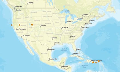 Los sismos ocurridos en Estados Unidos en las últimas 24 horas