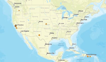 Los sismos ocurridos en Estados Unidos en las últimas 24 horas