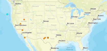 Los sismos que se registraron en las últimas 24 horas en Estados Unidos