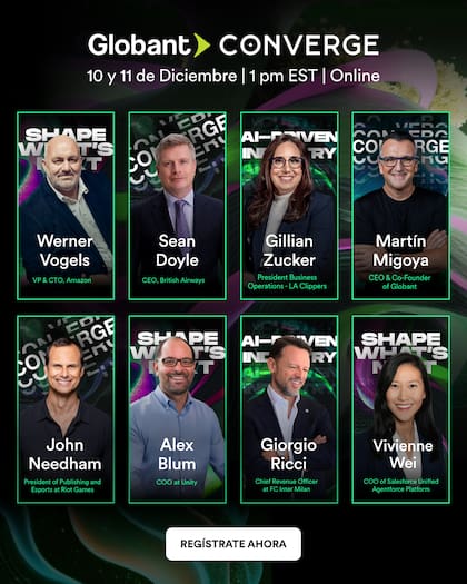 Los speakers de Globant Converge.