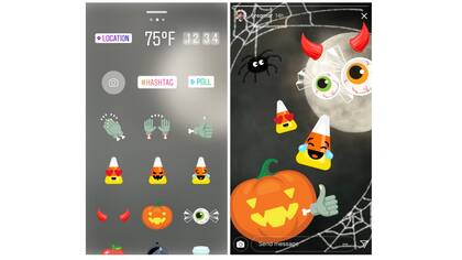 Los stickers alusivos a Halloween de Instagram