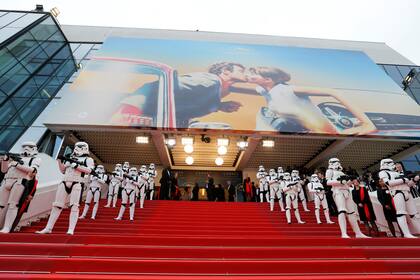 Los stormtroppers fueron parte del paisaje en la alfombra roja de Cannes