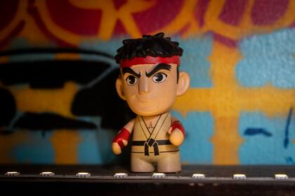 Los Street Fighters son parte de la deco del lugar.