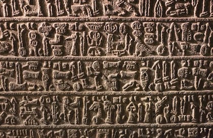 Los sumerios fueron los primeros en estructurar los símbolos (letras) y números en una tabla de contabilidad con referencias a nombres