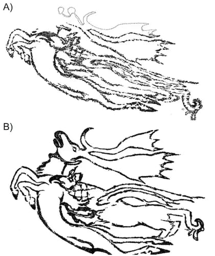 Los tatuajes que llevaba la momia en el antebrazo izquierdo (Foto: Gentileza Cambridge University Press en nombre de Antiquity Publications Ltd)