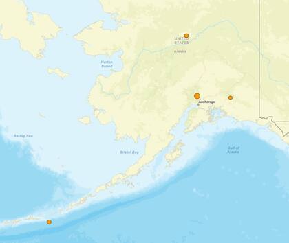 Los temblores en Alaska