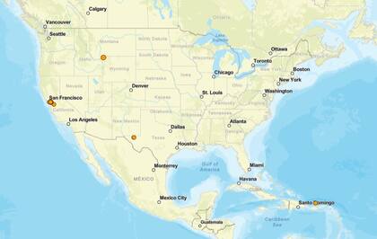 Los temblores ocurridos en EE.UU. durante las últimas horas