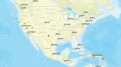 Los temblores ocurridos en EE.UU. durante las últimas horas