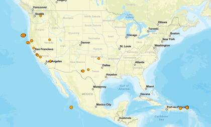 Los temblores ocurridos en EE.UU. durante las últimas horas
