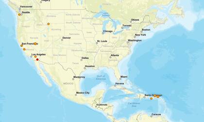 Los temblores ocurridos en EE.UU. durante las últimas horas