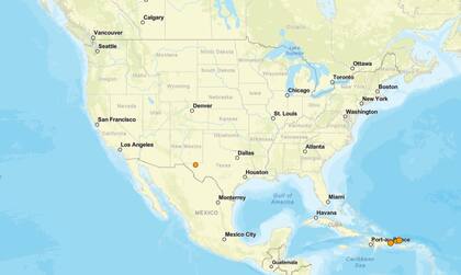 Los temblores ocurridos en EE.UU. durante las últimas horas