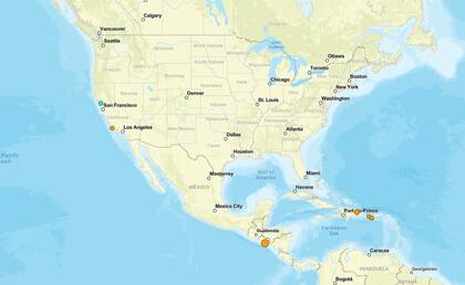 Los temblores ocurridos en EE.UU. durante las últimas horas