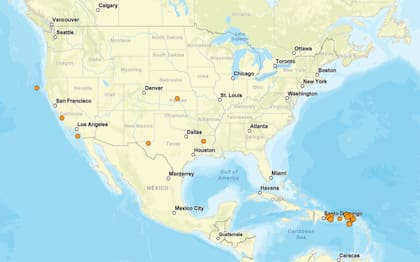 Los temblores ocurridos en EE.UU. durante las últimas horas