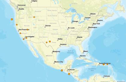 Los temblores ocurridos en EE.UU. durante las últimas horas
