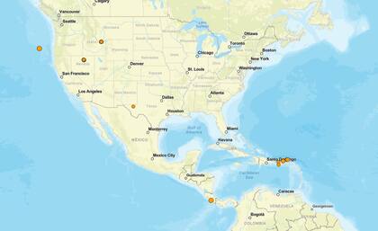 Los temblores ocurridos en EE.UU. durante las últimas horas