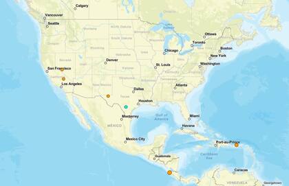 Los temblores ocurridos en EE.UU. durante las últimas horas