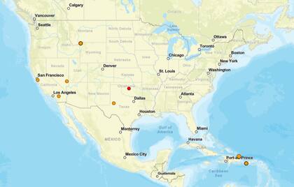 Los temblores ocurridos en EE.UU. durante las últimas horas