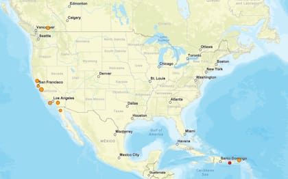 Los temblores ocurridos en EE.UU. durante las últimas horas
