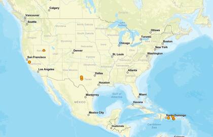 Los temblores ocurridos en EE.UU. durante las últimas horas