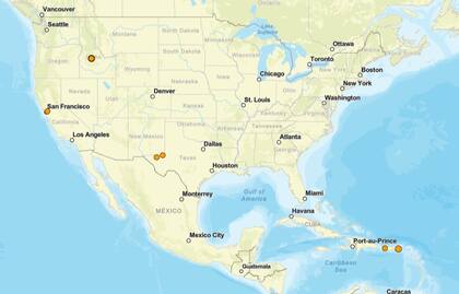 Los temblores ocurridos en EE.UU. durante las últimas horas
