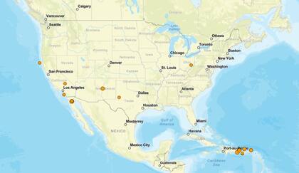 Los temblores ocurridos en EE.UU. durante las últimas horas